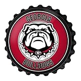 The Fan-Brand NCAA Georgia Bulldogs: Uga - Black - Bottle Cap Wall Sign - Football, Basketball & Baseball Wall Decor - College Sports Décor for Home, Office, Game Room, Fan Cave & Garage - USA Made