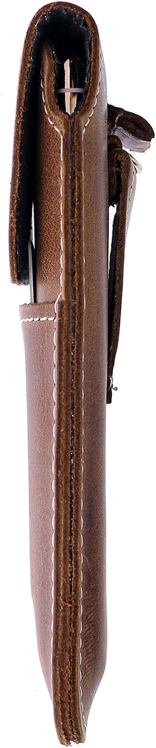 Burkley Belt Case for Samsung Galaxy S10 Mobile Phone Case Holster Protective Case Suitable for Galaxy S10 Case with Belt Loop (Vertical/Antique Brown)