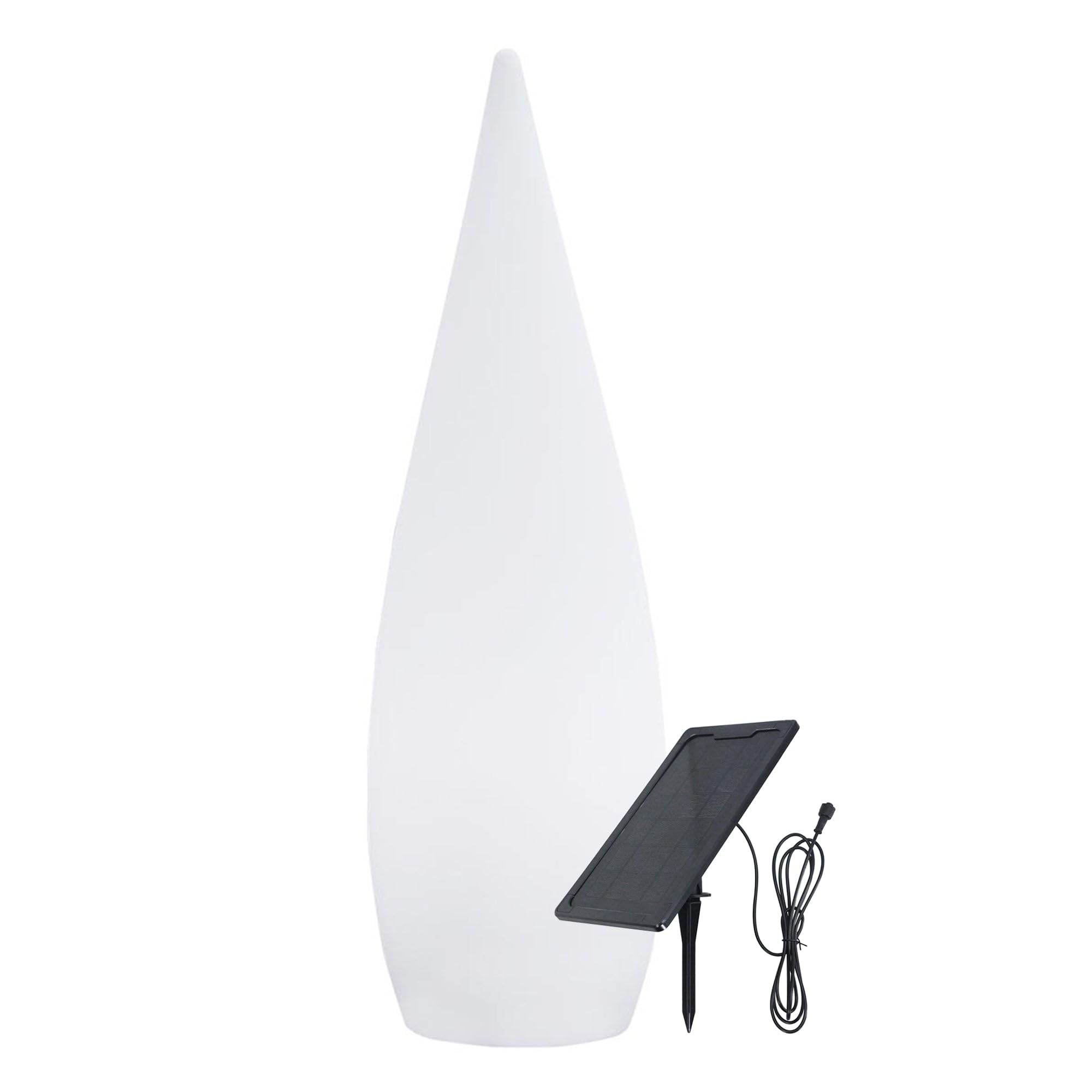 Lumisky - Lámpara de pie solar con gota LED, multicolor regulable CLASSY C120, SOLAR H120 cm con mando a distancia