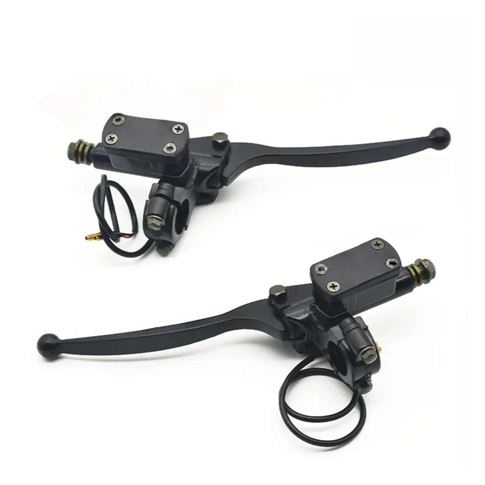 Myzzo 8Mm Black Pair Motorcycle Brake Lever Universal Brake Pump Lever Fit For Honda For Yamaha For Suzuki Quad Bike(8Mm Black Pair)