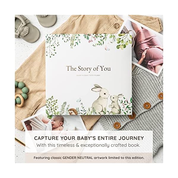 Andenken Baby Erinnerungsbuch für Baby Junge oder Mädchen - Zeitloses Baby erstes 5 Jahre Babybuch - Ein Meilensteinbuch zum Aufzeichnen jedes Ereignis von Geburt bis Alter 5 – Bild 3