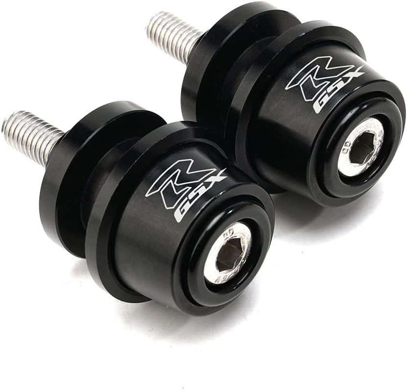 Motorcycle Swing Arm Spools Sliders, CNC Swing Arm Stand Screw, Swingarm Stand Paddock Compatible for Suzuki GSXR1000 GSXR1300 GSX8R GSX-8R GSXR600 GSXR750 GSXR 125 GSXR 150 (Black)