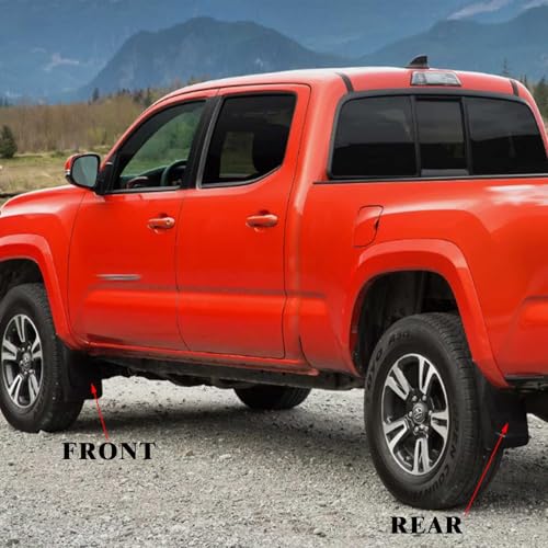 Image of Set of 4PCS Mud Flaps Mud Splash Guards Kit for 2016-2023 Toyota Tacoma Accessories Front and Rear Driver & Passenger Sides Compatible with OEM Fender Flares