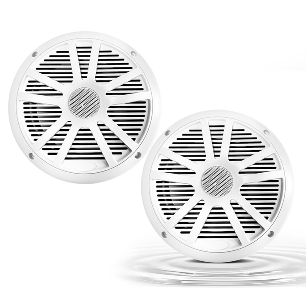 Altavoz marino de 6,5 pulgadas resistente al agua con imán de 75 mm color negro 7