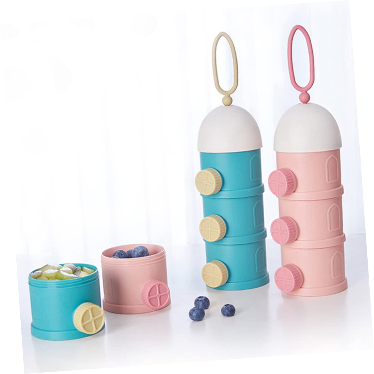 HAPINARY Portable Dispenser 3-Layer Stackable Design Storage Containers Travel Containers Dispenser Holder