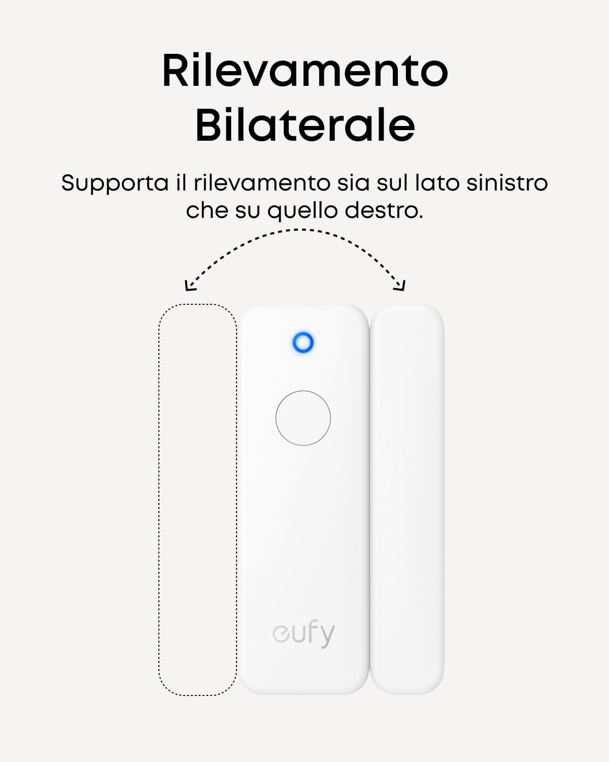 eufy E20 Sensore di ingresso, rilevamento bilaterale, comodo pulsante di bypass, batteria durevole, ampio raggio di comunicazione, compatibile con HomeBase 2, 3 e Pro.