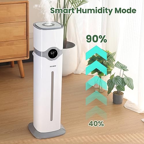 Humidifiers For Large Room Bedroom, 9L/2.3Gal Ailinke Large Humidifier, Qiuet Cool Mist Top Fill Floor Humidifie For Home/Office/Commercial/Warehouse #TOP3