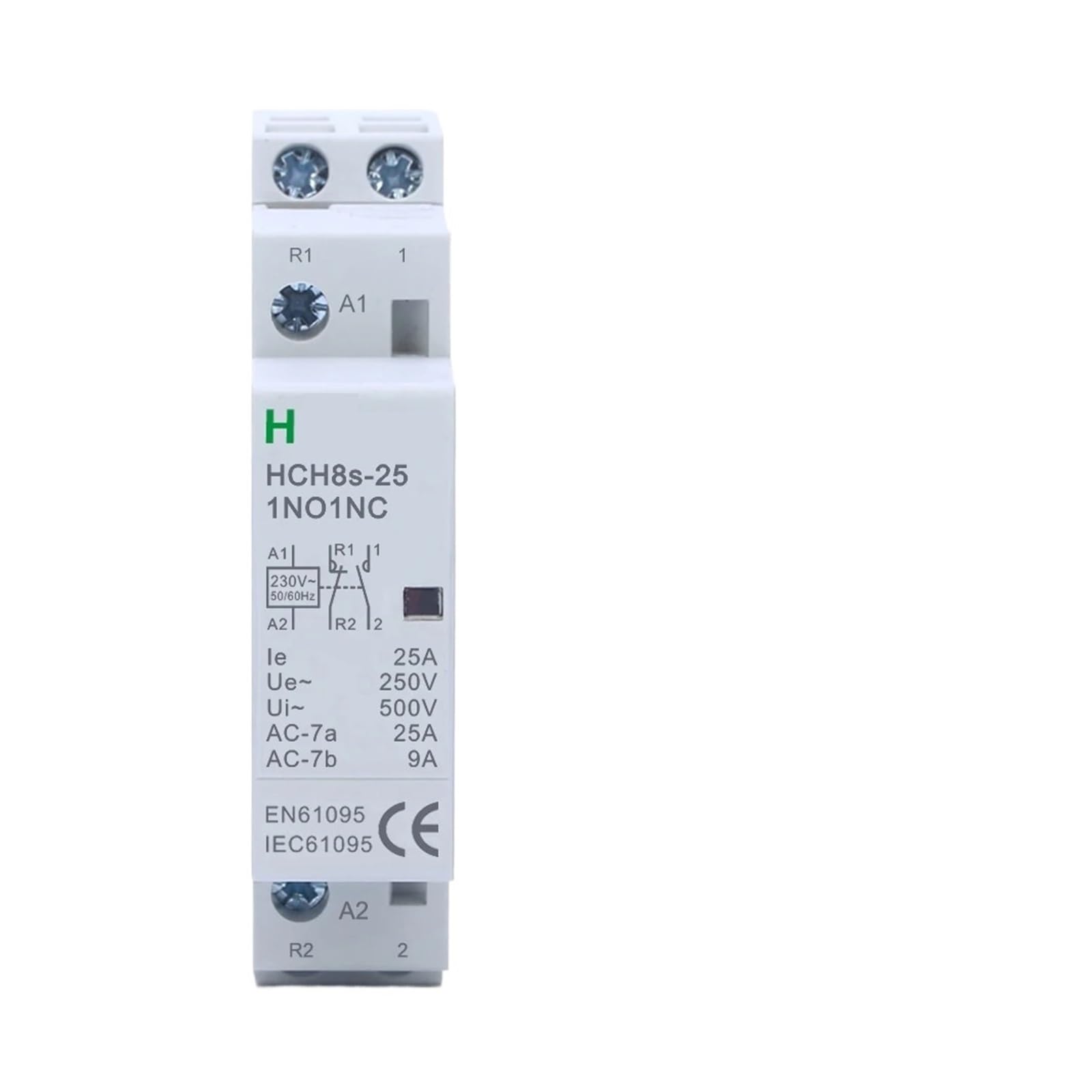 Contactor HCH8s-25 Contactor modular 2P 16A 25A 2NO o 2NC 1NO1NC 110V 220V Contactor automático para uso doméstico sobre carril Din(25A 2NO DC24V)