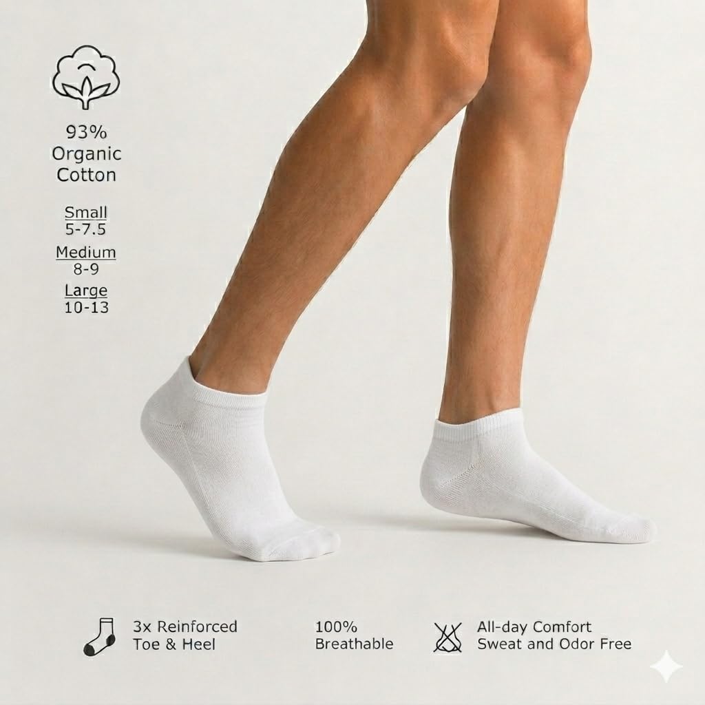 bls ORGANIC 10er Set 98% GOTS Biobaumwolle Sneaker Socken Unisex (as3, numeric, numeric_43, numeric_46, regular, regular)
