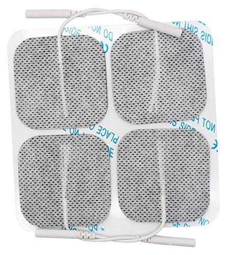 Santamedical Tens Unit Replacement Pads 2X2 40 Pcs Premium Reusable Electrode Pads - Self Adhesive Electro Therapy Patches For Electrical Stimulation - Non Irritating Stim Pads Design #TOP3