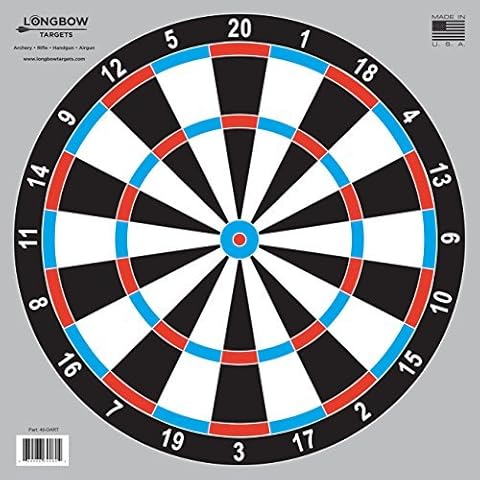 Dart Face Archery Target 40cm by Longbow (200 Pack) Cover