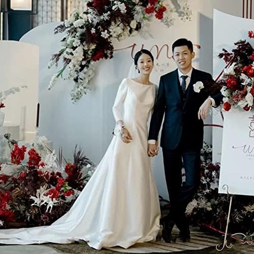 Amazon | [Fiveen] ウエディングドレス 長袖 花嫁 白 結婚式 前撮り 