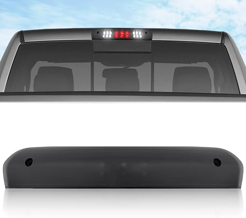 Miniatura 2 de RECON - Compatible con RAM 1500 2002-2008 y RAM 25003500 2003-2009 - Kit de 3 luz de freno LED ahumada con luces de carga blancas en lente ahumada