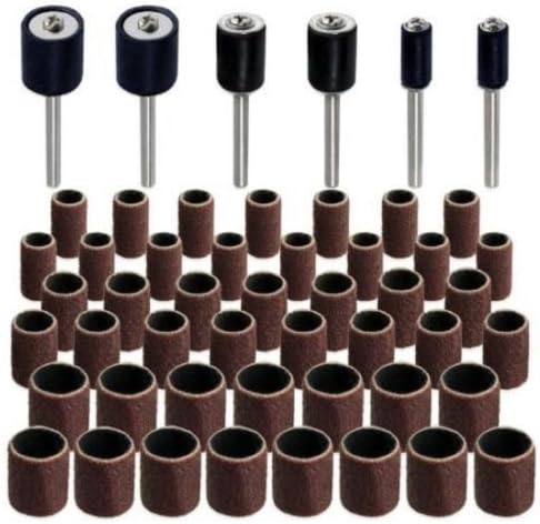 Miniatura 2 de J&R - Juego de 51 unidades para herramientas rotativas de lijado, 51 unidades para herramientas rotativas de 14 pulgadas, 38 pulgadas, 12 pulgadas,