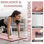 Yoga Mat, One-Inch Extra Thick High Density Exercise Mat, Anti-Tear Exercise Yoga Mat with Carrying Strap, Suitable for Various Yoga Exercises - Image 4