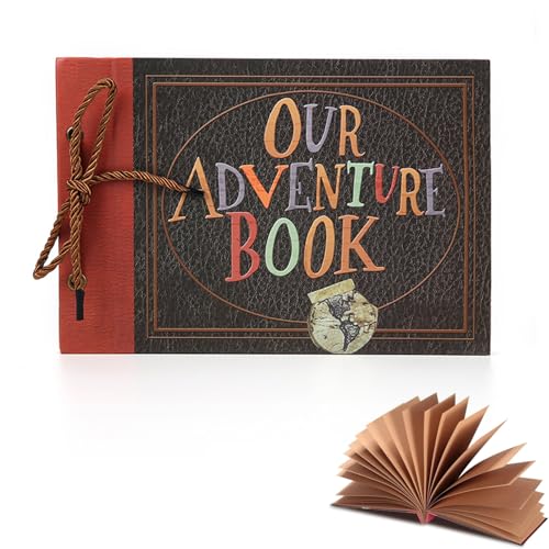 Scrapbook Photo Album Our Adventure Book Up Scrapbook Photo Album DIY Memory Scrap Book Hard Cover Couple Gifts for Men Couple Boyfriend Gifts