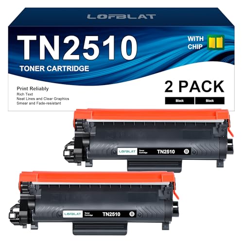 LOFBLAT TN2510, Compatible con Brother TN-2510, para Brother MFC-L2800DW DCP-L2627DWE DCP-L2660DW MFC-L2860DWE MFC-L2860DW MFC-L2827DWXL MFC-L2827DW MFC-L2827DWE