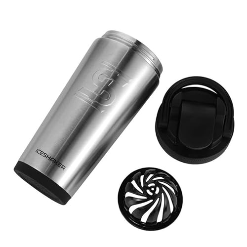 Ice Shaker 26 Oz Shaker Bottle, Stainless Steel Water Bottle And Protein Shaker, As Seen On Shark Tank, Reusable Stainless Steel Water Bottle, Gym Water Bottle, Stainless Steel #TOP1