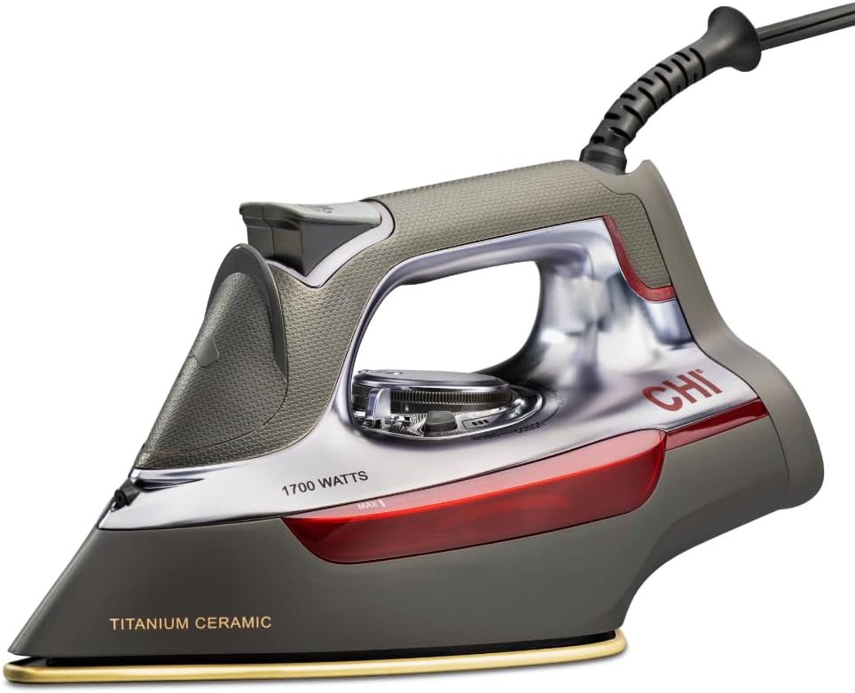 CHI Steam Iron for Clothes with 300+ Holes for Powerful Steam ing