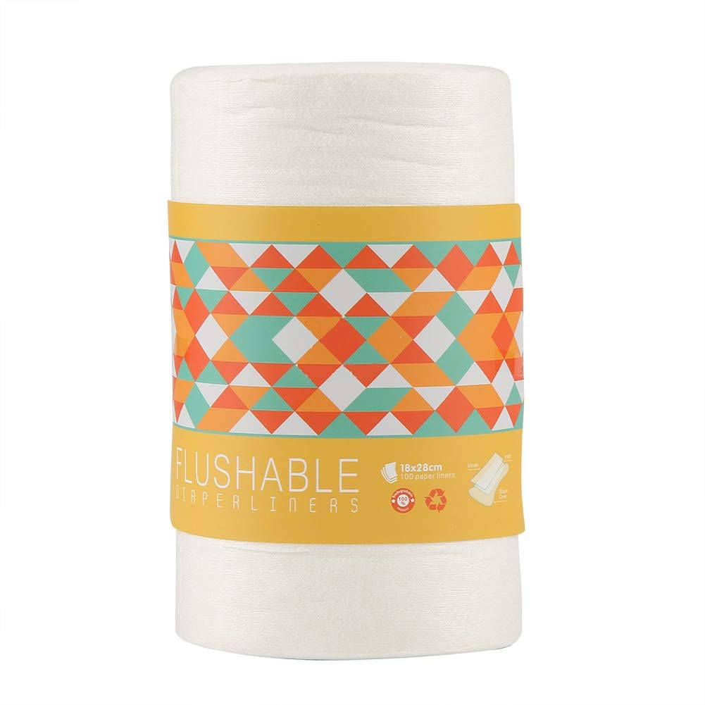 Doublures de Couches Jetables en Fiber de Bambou pour bébé, 100 Pièces/rouleau, Lingettes Humides pour Utilisation à Long Terme pour Couches et Pantalons