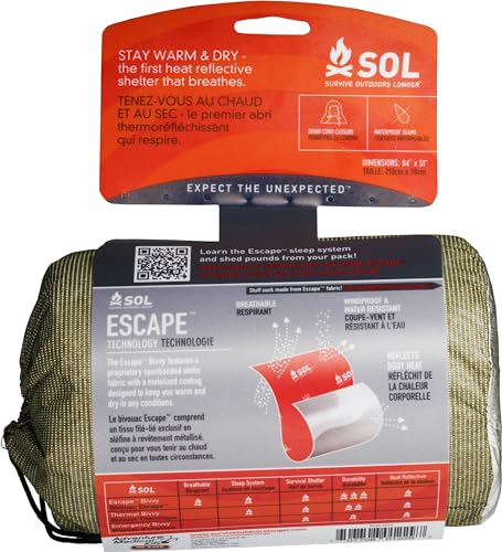 SOL-Survive-Outdoors-Longer-SOL-Escape-Bivvy-with-Hood-Green-42gsm