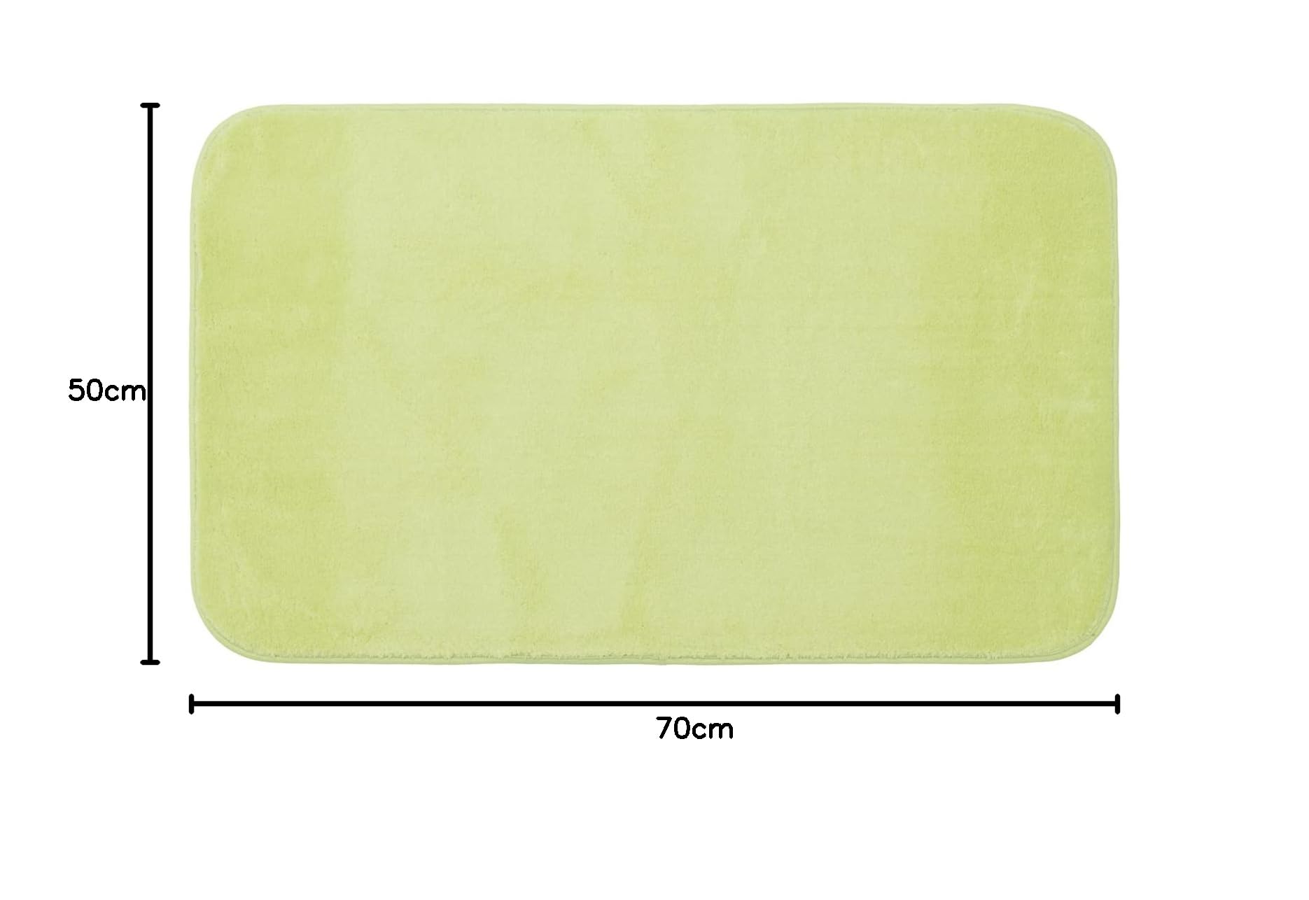 Gözze - Premium Rutschfester Badteppich, RIO, 100% Microfaser, 50 x 70 cm - Limone – Ansicht 2