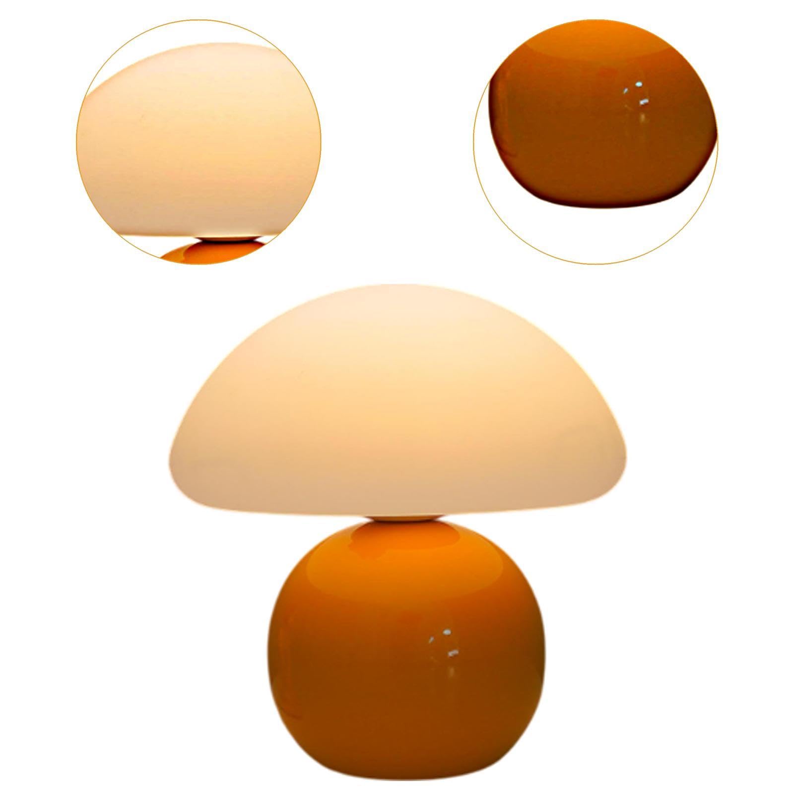 perfk Tischlampe Pilz kreatives warmes Licht modern, Orange