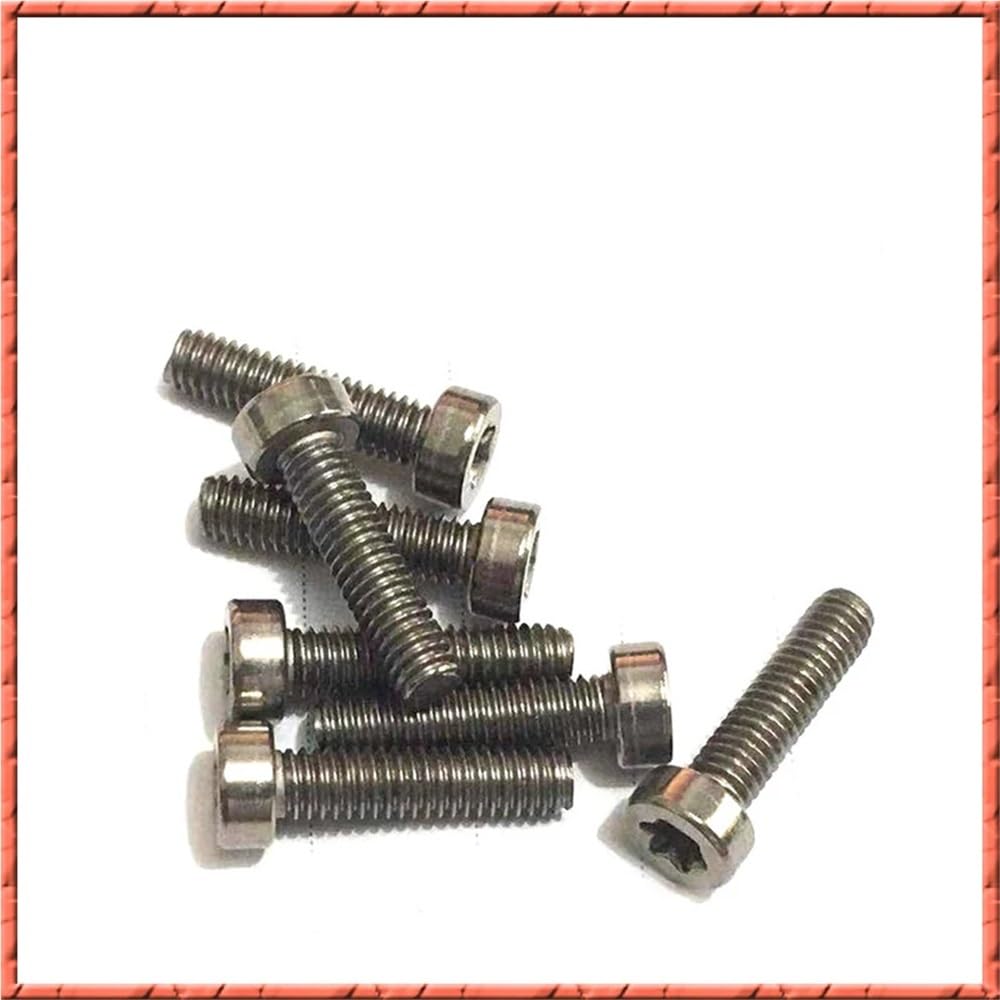 50 sztuk 8#-32xL Tytan GR2 T15 Śruby z łbem walcowym Śruba z rowkiem śliwkowym ISO14580 Ti Torx Śruba z rowkiem(5/16")