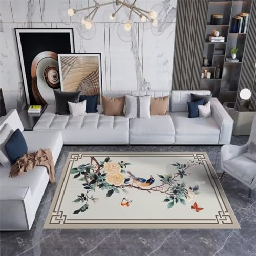 Tapis chambre 60x110 cm lavable machine avec motif imprimé chinois - 2