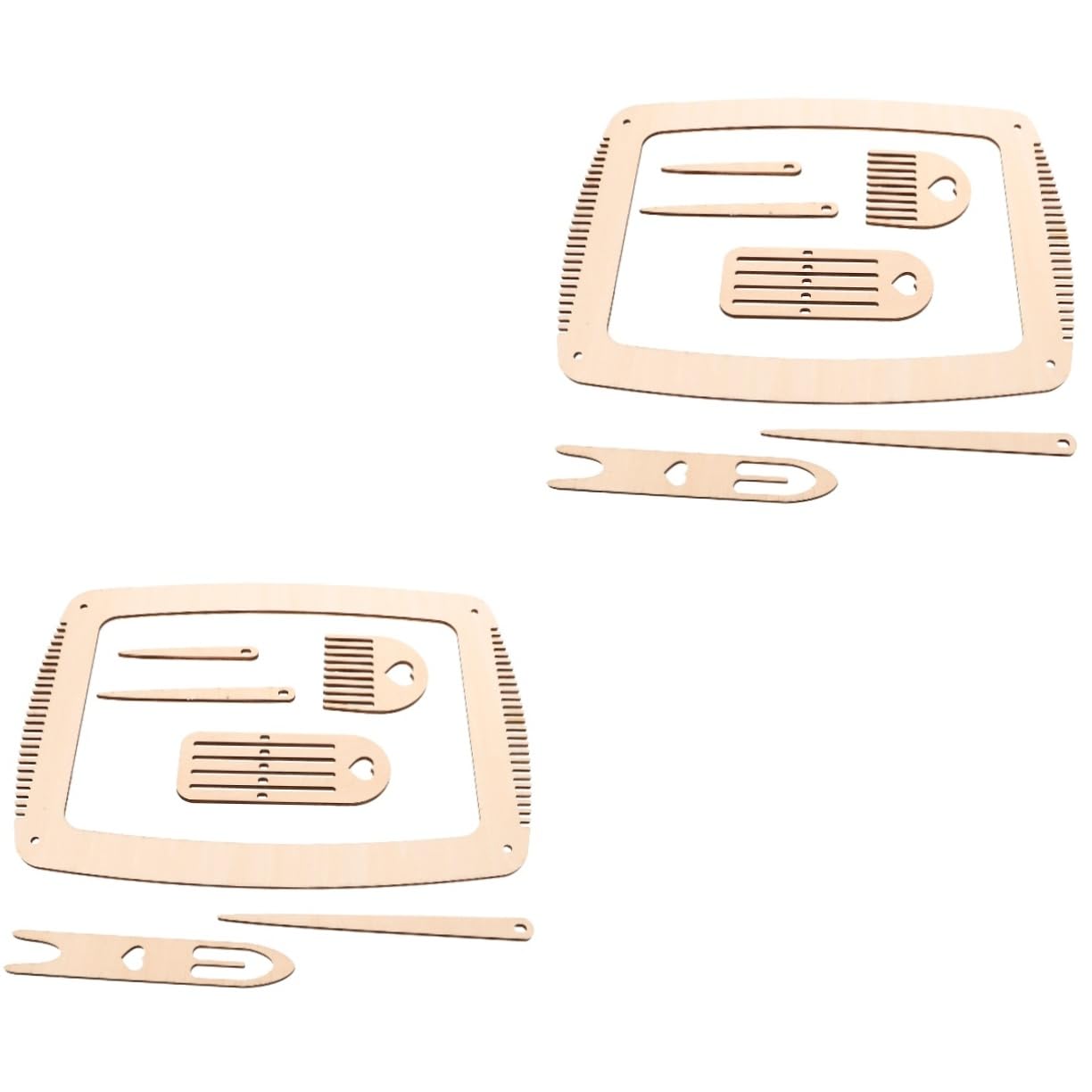 SEWACC 2juegos Kit De Tejer De Madera Para Principiantes y Palos De Weaving Para Manualidades