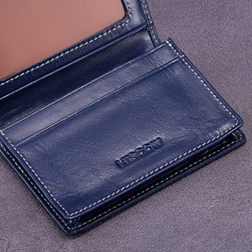 Image of HISCOW Business Card Holder with Large Compartment - Full Grain Leather