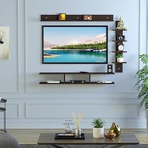 Anikaa Jasper Engineered Wood Wall Mount TV Unit/TV Stand/Wall Set Top Box Stand/TV Cabinet/TV Entertainment Unit (Wenge)(Ideal for Upto 55