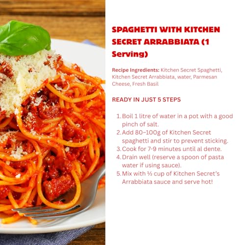 Image of Kitchen Secret Spaghetti Pasta 500gm Pack of 2-100% Durum Wheat Semolina, Fresh Pasta with High in Protein & Fiber, 100% Eggless, No Maida & No Preservatives, Easy To Cook Italian Dish Anytime