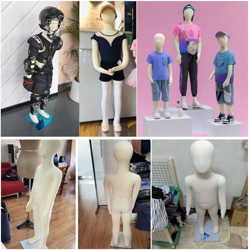 Torso de maniquí sin rostro ajustable de 1 año para evitar deformaciones en ropa infantil 8