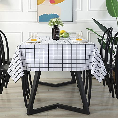 Nappe rectangulaire anti-tache blanche 140x200 protège table extérieur - 7