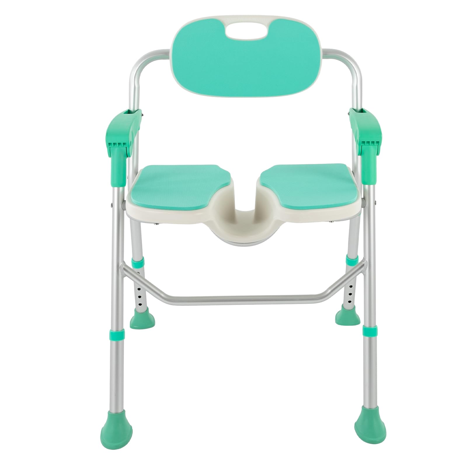 Silla de ducha con reposabrazos, asiento de ducha para personas mayores de hasta 150 kg, altura regulable (39-49 cm), silla de ducha con respaldo y reposabrazos, taburete de ducha para personas