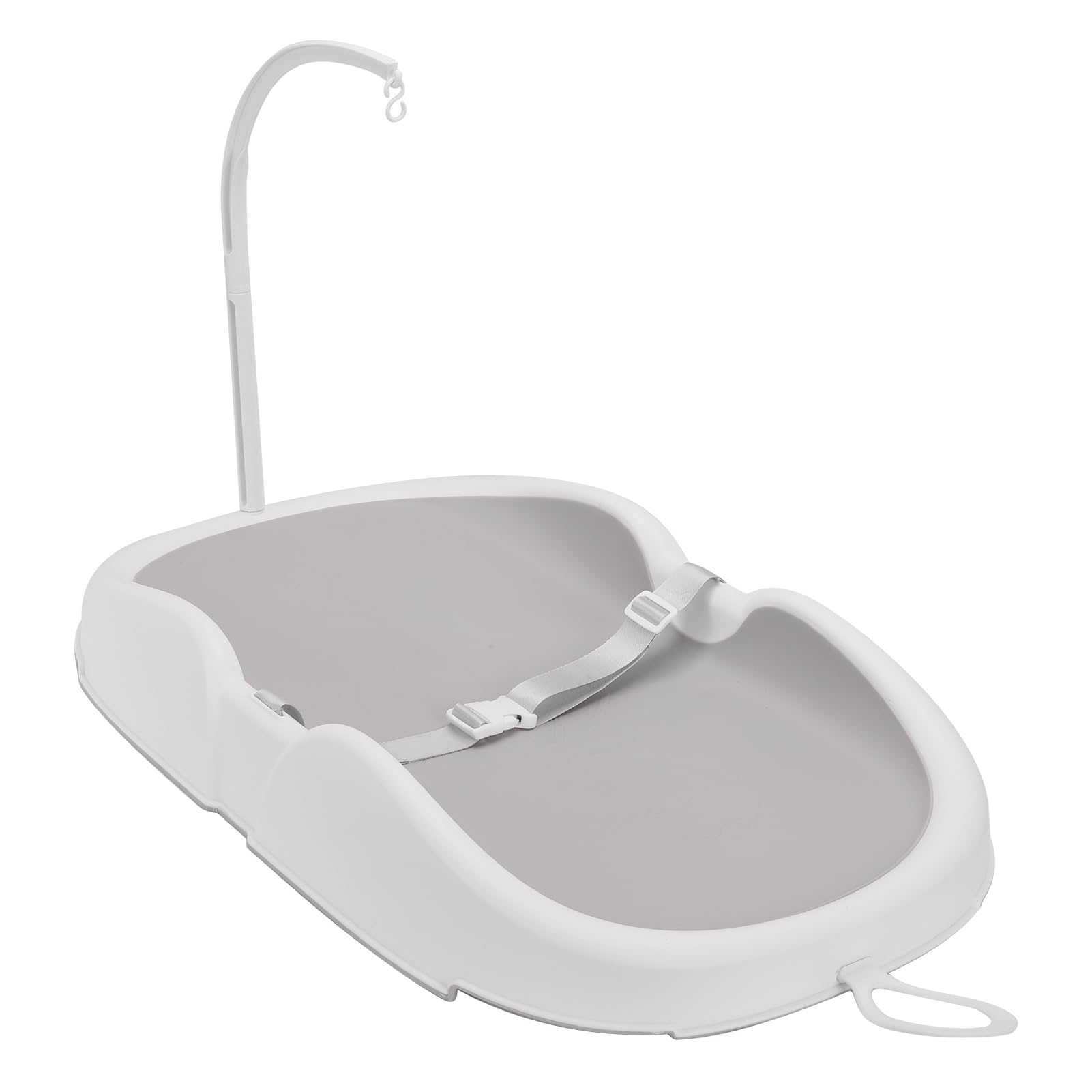 Sxhlseller Fasciatoio Portatile |Stazione Multifunzionale per il Bagnetto e il dei Pannolini dei Neonati, Fasciatoio in Plastica Salvaspazio per la Cura dei Neonati Beige (Bianco grigio)