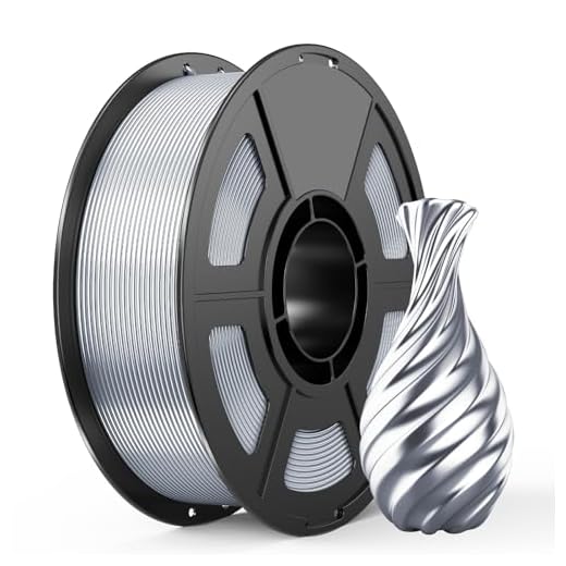 ⚡ IEMAI Silk PLA+ 3D Printer Filament 1.75mm, High Gloss Shiny Texture, +/- 0.02mm Dimensional Accuracy, 1KG Spool (2.2lbs), Compatible with Most FDM Printers, Silk Silver