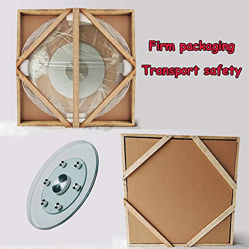 28 Inch（70 Cm） Tempered Glass Lazy Susan For Dining Table , Round Turntable Tabletop Rotating Serving Tray , Sturdy Auxiliary Wheels, Anti-Tilt, For Kitchen Counters #TOP6