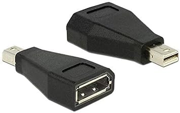 Premium Cord DisplayPort to Mini DisplayPort Adapter, Video Full HD 1080p 60Hz, DisplayPort Female to Mini DisplayPort Male, Black