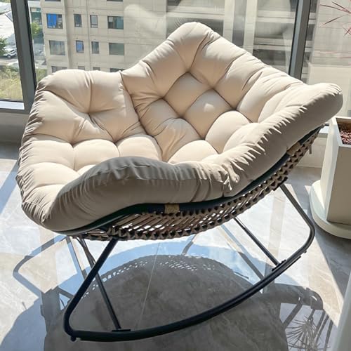 HARELA Schaukelstuhl Modern, Schaukelsessel Lounge, Camping...