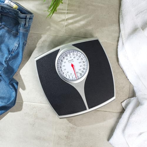 Salter 148 BKSVDR Speedo Dial Bathroom Scale - Mechanical Weighing Scales For Body Weight, Easy Read Dial & Rotating Pointer, Instant Readings, Large Foot Platform, Weighs Up To 136 kg/ 21 st - Image 4