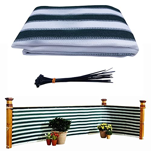 51buyoutgo Balcon Cache Vue 90 x 300cm, Paravent Protection Brise Vue Balcon Exterieur Vert Foncé