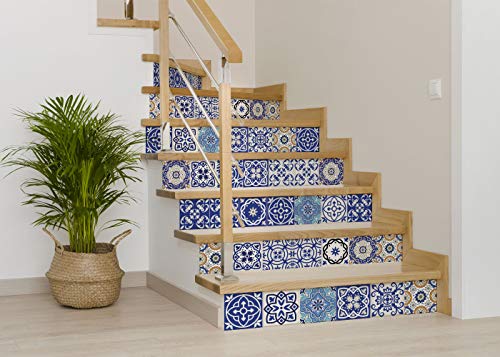 Backsplash Tile Stickers 24 Pc Set Authentic Traditional Talavera Tiles Stickersl Bathroom & Kitchen Tile Decals Easy To Apply Just Peel And Stick Home Decor 4X4 Inch (Kitchen Decals Sb14) #TOP2
