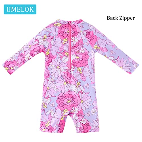 Image of UMELOK Baby Girl Swimsuit Infant UPF 50+ Bathing Suit Size Months