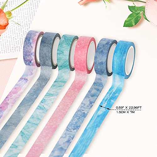 Molshine Set Of 6 (7.6Yd/Roll) Natural Color Washi Masking Tape,Crafts Tape,Adhesive Tapes thumb #2