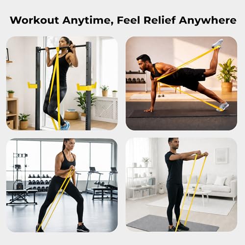 Image of Resistance Bands Set of 2 (Extra Light & Medium), Pull Up Bands for Men & Women, Exercise Bands for Strength Training, Home Workout, Gym Fitness, Stretching, Mobility, Yoga, Crossfit
