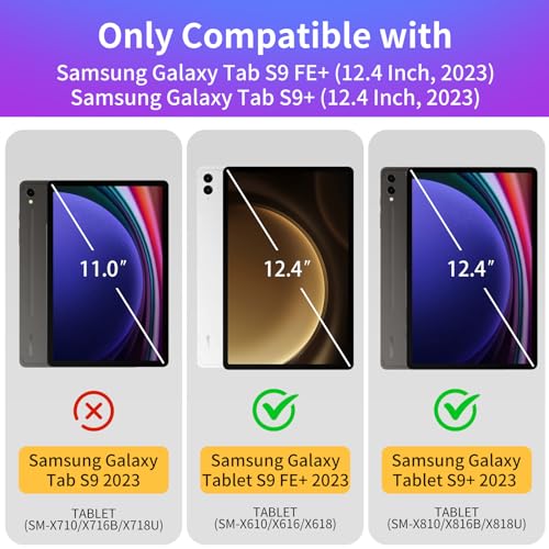 Besoar Cute Case for Samsung Galaxy Tab S9 FE Plus/S9 Plus for Girls Kids - Teen Boys Women Girly Cute Cartoon Design Covers Stand Folio Smart Fashion, Hat by Besoar - Used condition - US$5.25