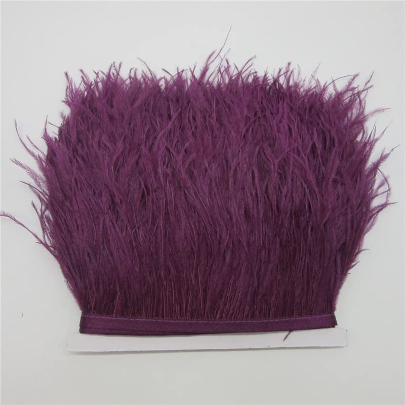 Ruban de plumes d'autruche colorées galon frangé de 10-15 cm couture artisanat