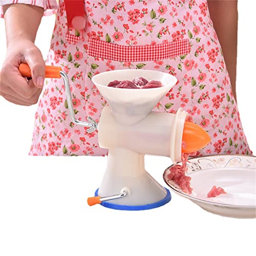 Yytcsjz Picadora de Carne con manivela pequeña para el hogar, Máquina picadora de Salchichas con manivela Manual y máquina de Leche de Soja, Kit Duradero para Hacer Salchichas, para Salchichas, etc.